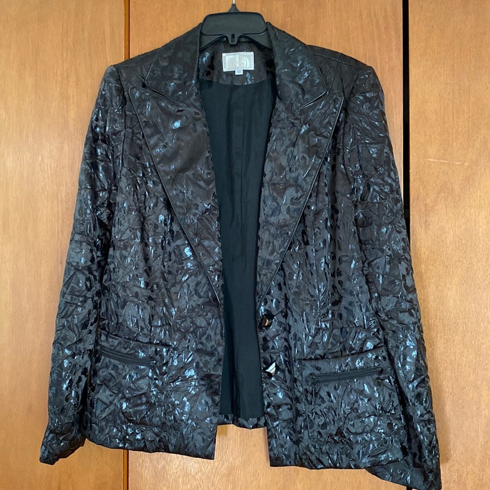 Alberto Makali Black Faux Leather Jacket 12